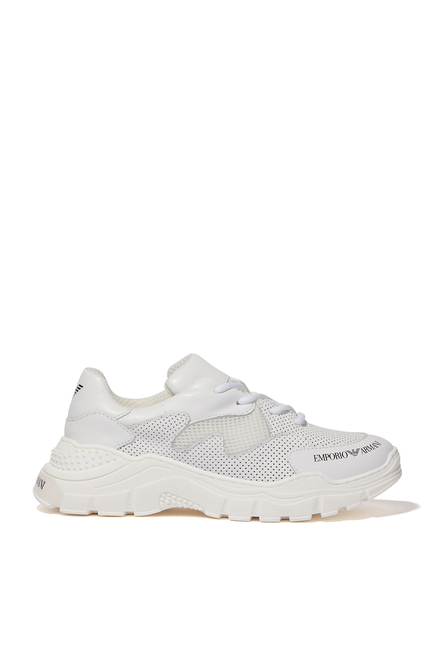 Emporio Armani Panelled Leather Sneakers